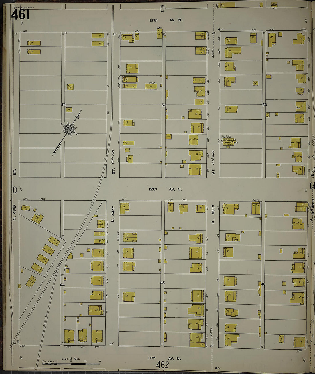 This old map of Birmingham, Jefferson County, Alabama was created by Sanborn Map Company in 1911