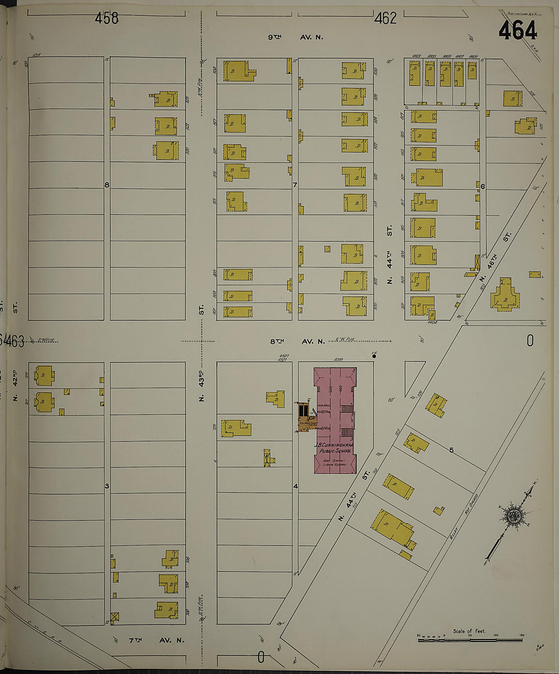 This old map of Birmingham, Jefferson County, Alabama was created by Sanborn Map Company in 1911