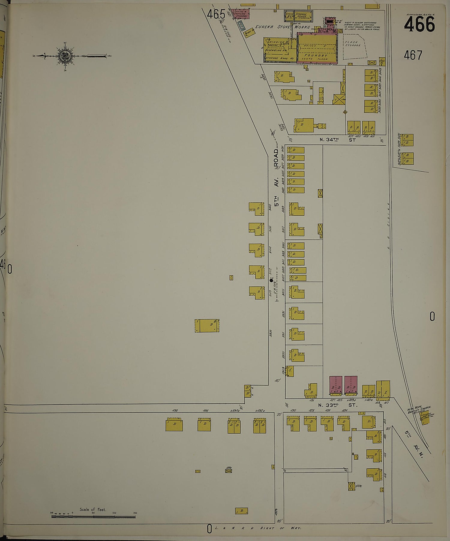 This old map of Birmingham, Jefferson County, Alabama was created by Sanborn Map Company in 1911