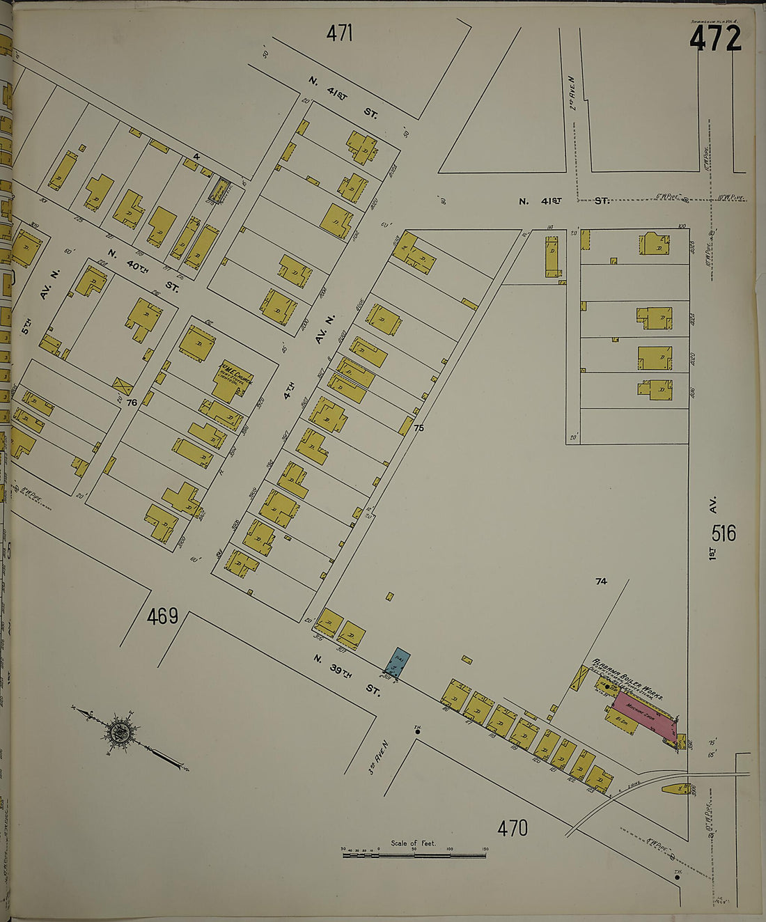 This old map of Birmingham, Jefferson County, Alabama was created by Sanborn Map Company in 1911