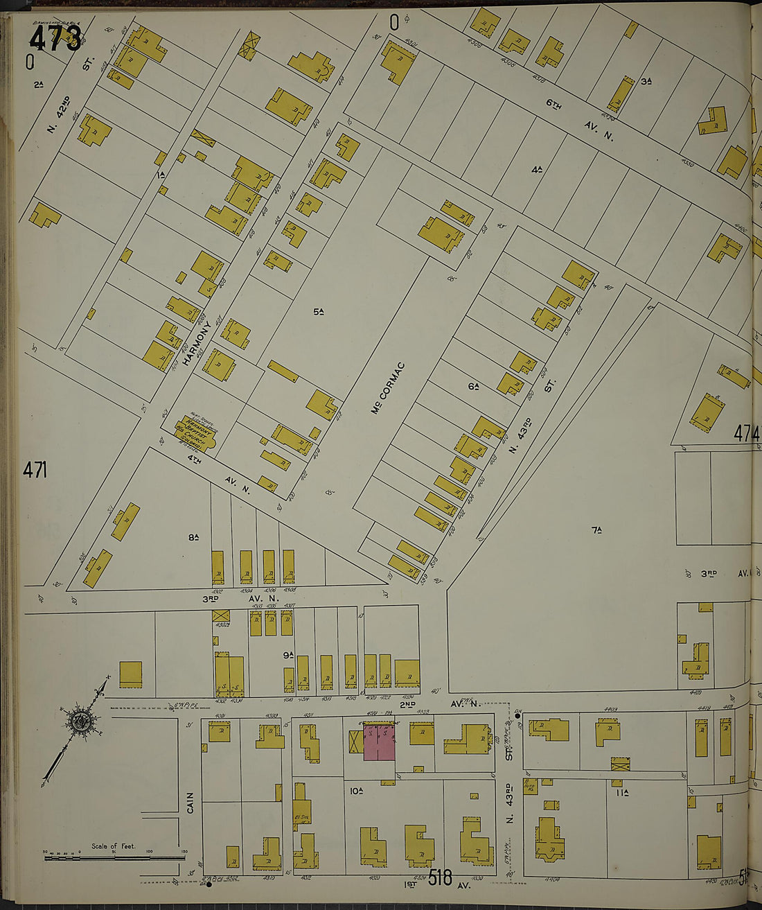 This old map of Birmingham, Jefferson County, Alabama was created by Sanborn Map Company in 1911