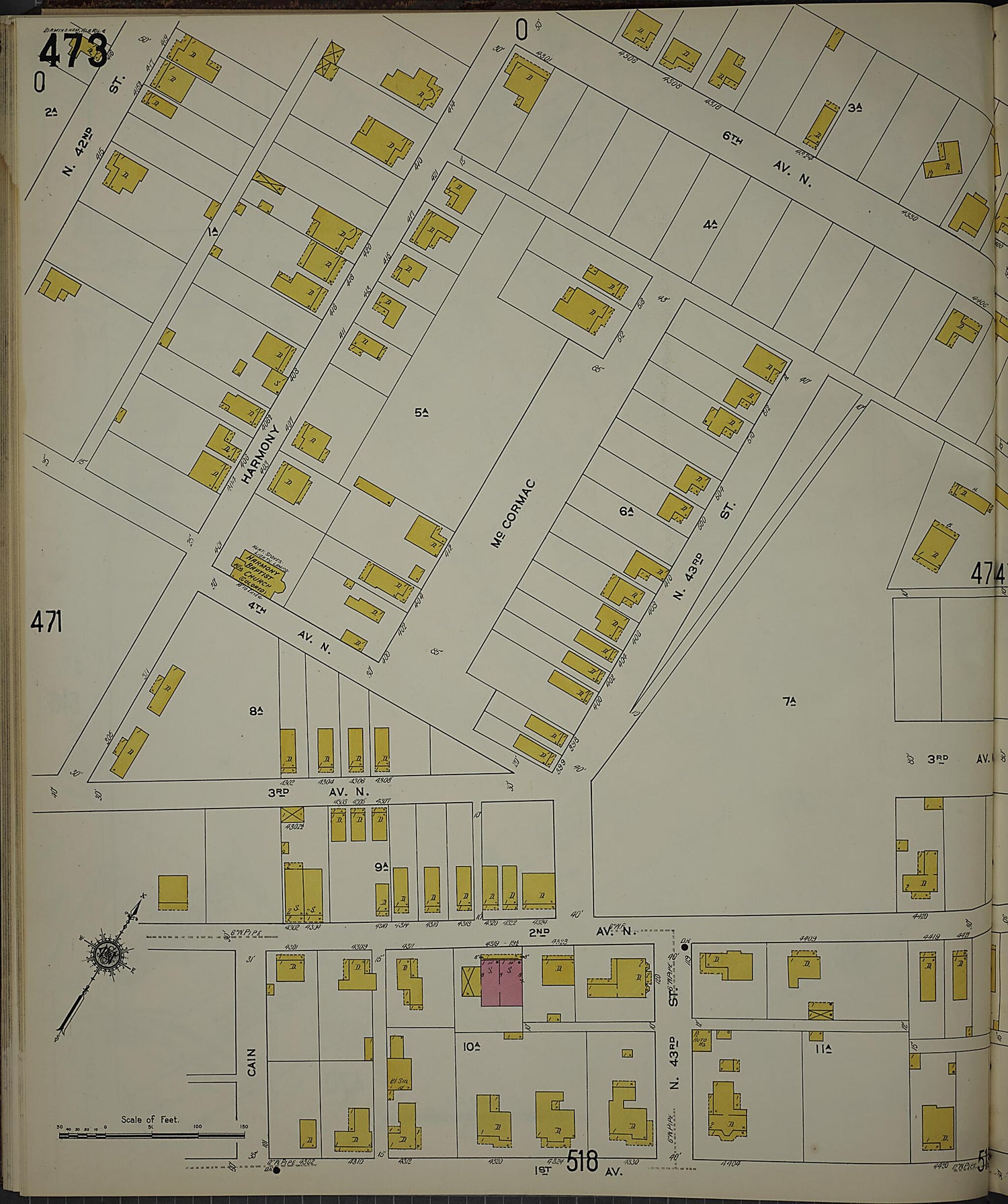 This old map of Birmingham, Jefferson County, Alabama was created by Sanborn Map Company in 1911