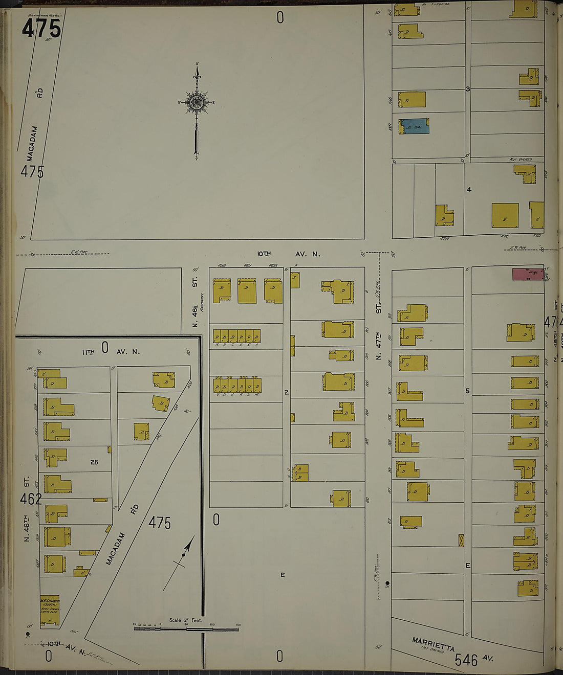 This old map of Birmingham, Jefferson County, Alabama was created by Sanborn Map Company in 1911