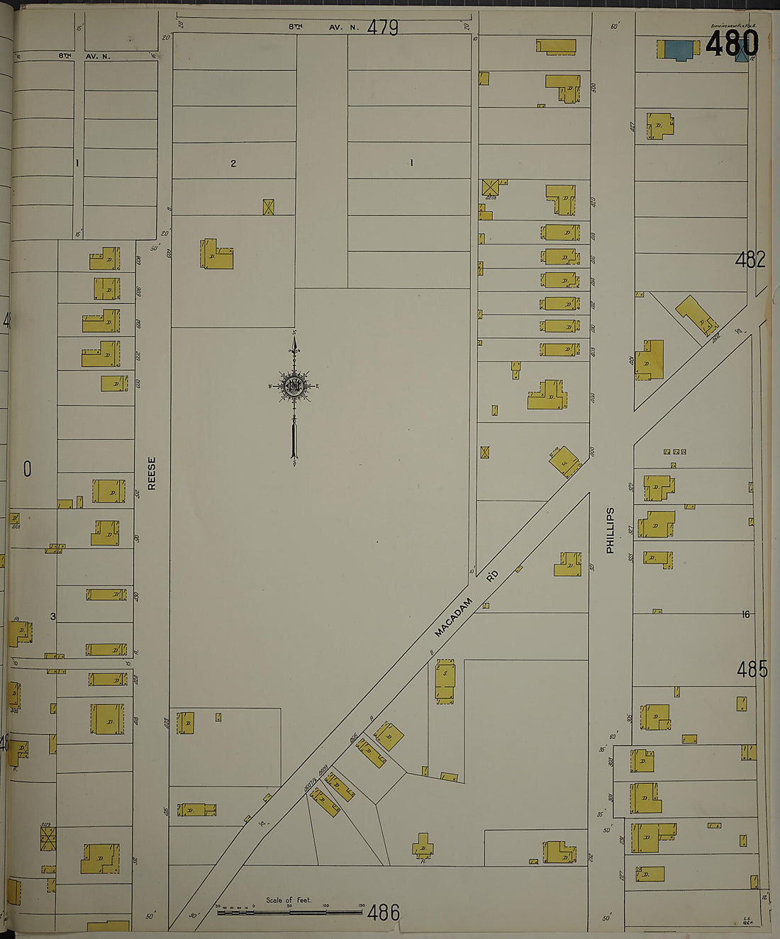 This old map of Birmingham, Jefferson County, Alabama was created by Sanborn Map Company in 1911