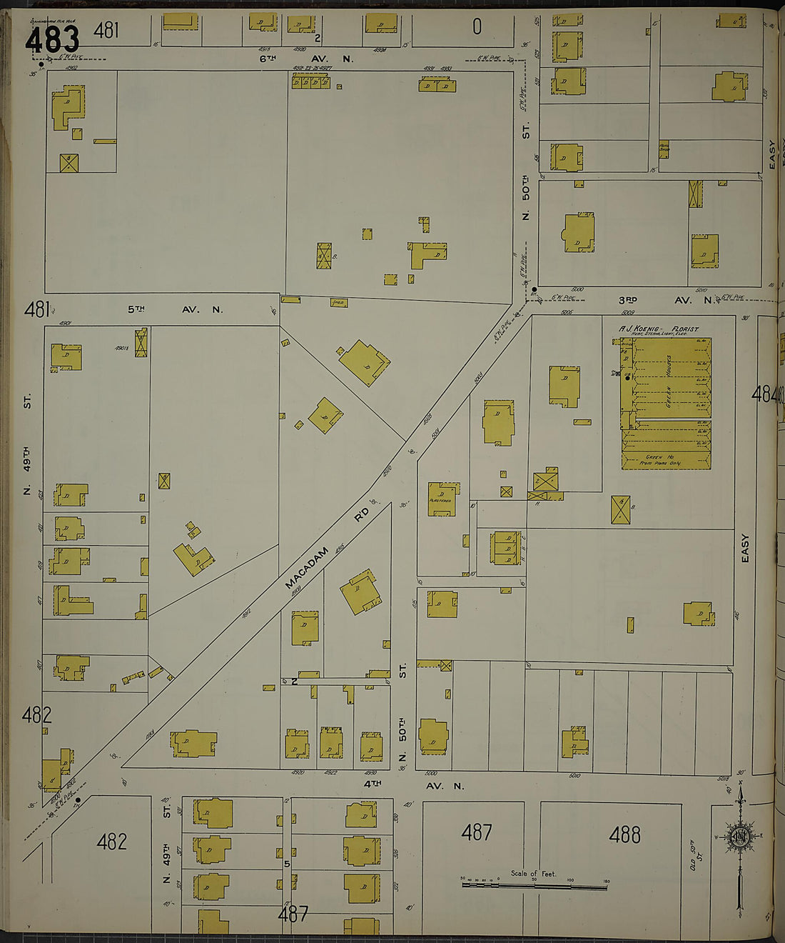 This old map of Birmingham, Jefferson County, Alabama was created by Sanborn Map Company in 1911