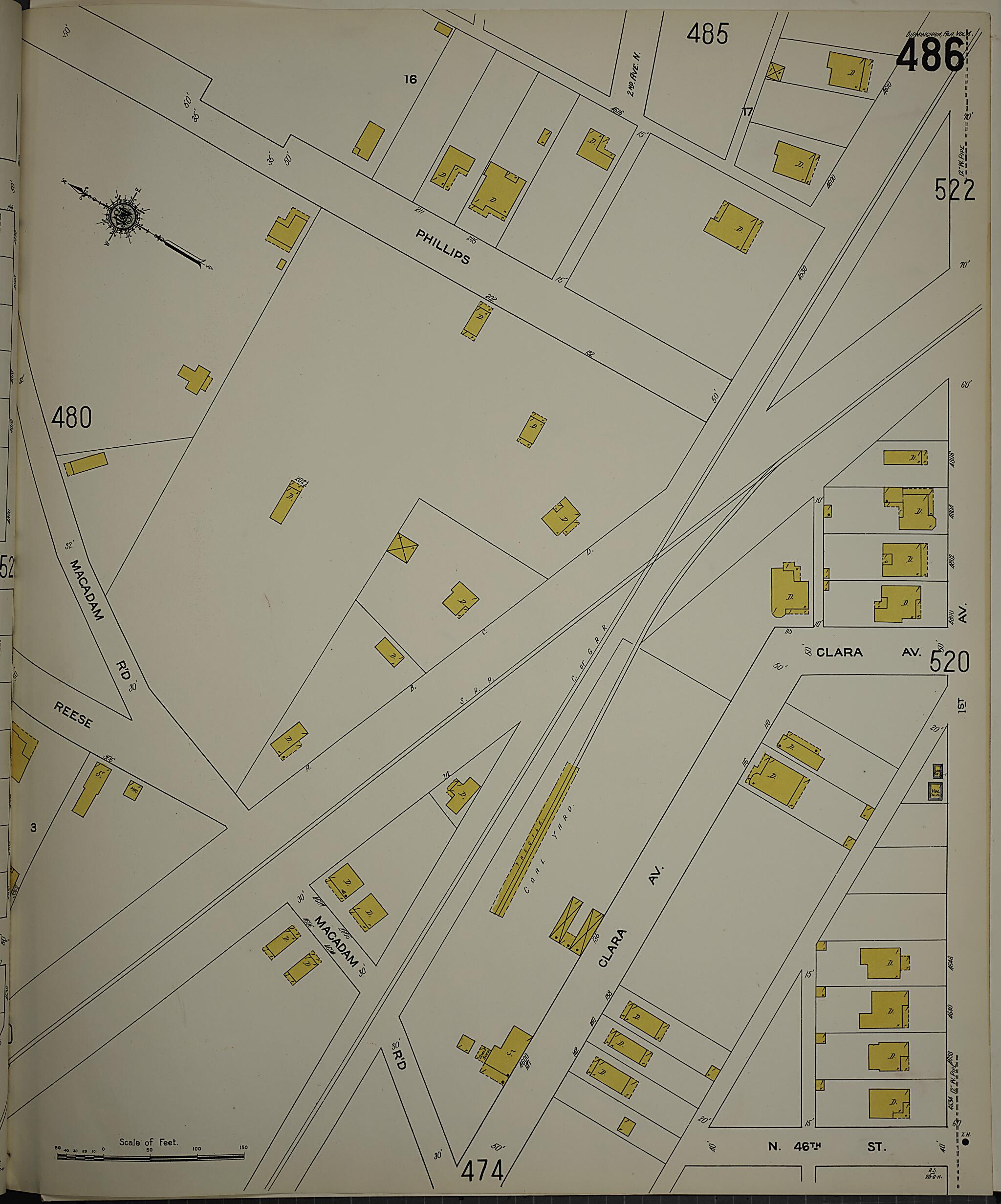 This old map of Birmingham, Jefferson County, Alabama was created by Sanborn Map Company in 1911