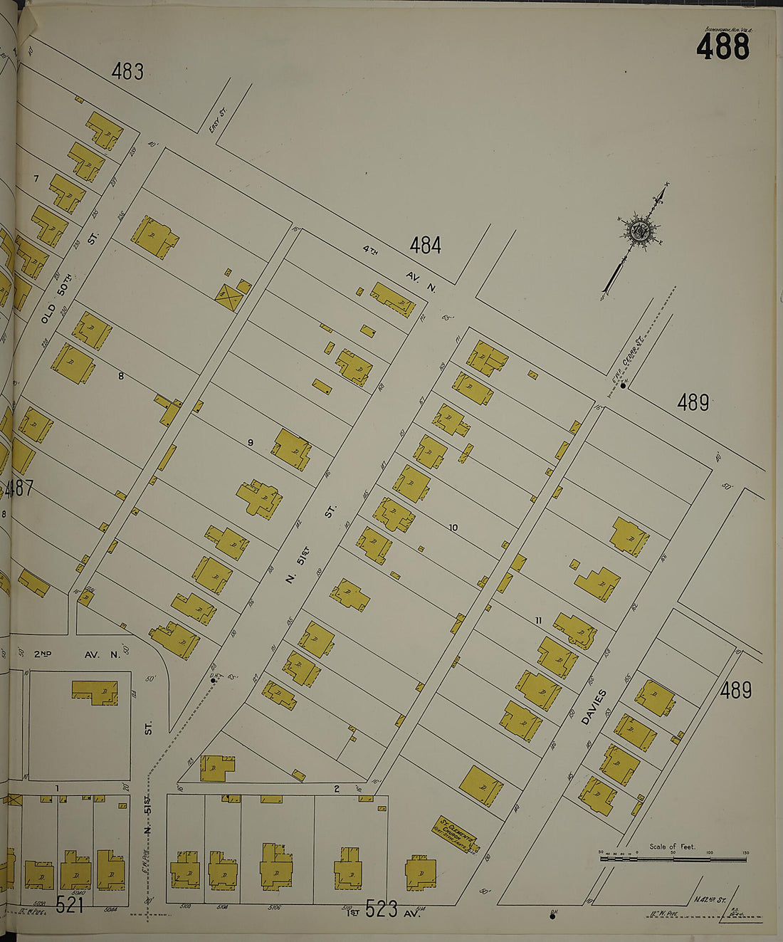 This old map of Birmingham, Jefferson County, Alabama was created by Sanborn Map Company in 1911