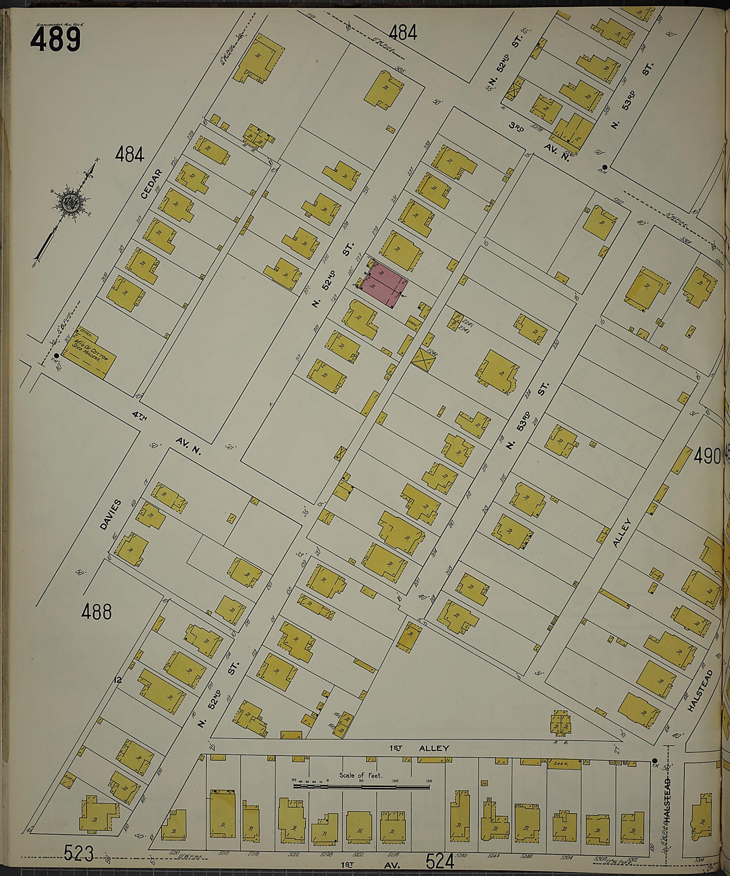 This old map of Birmingham, Jefferson County, Alabama was created by Sanborn Map Company in 1911