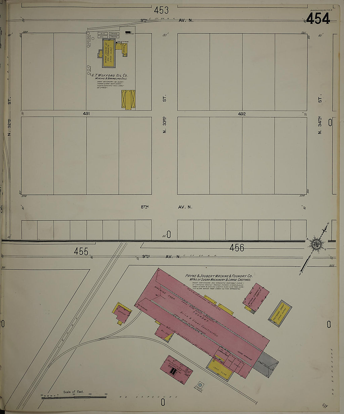 This old map of Birmingham, Jefferson County, Alabama was created by Sanborn Map Company in 1911