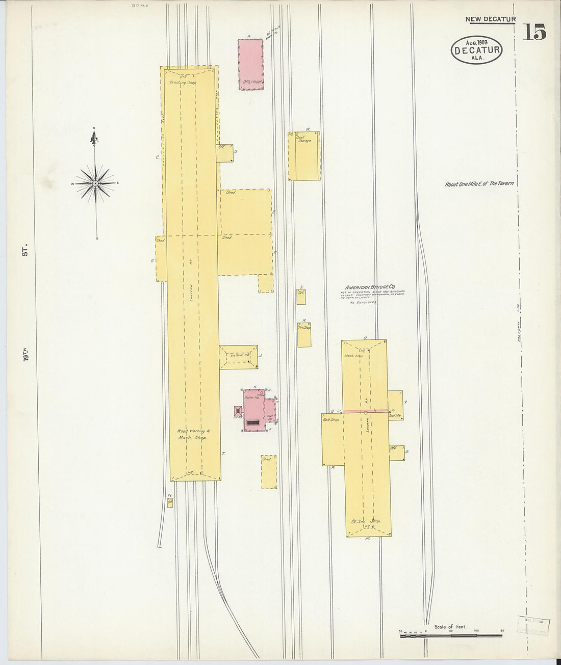 This old map of New Decatur, Morgan County, Alabama was created by Sanborn Map Company in 1903