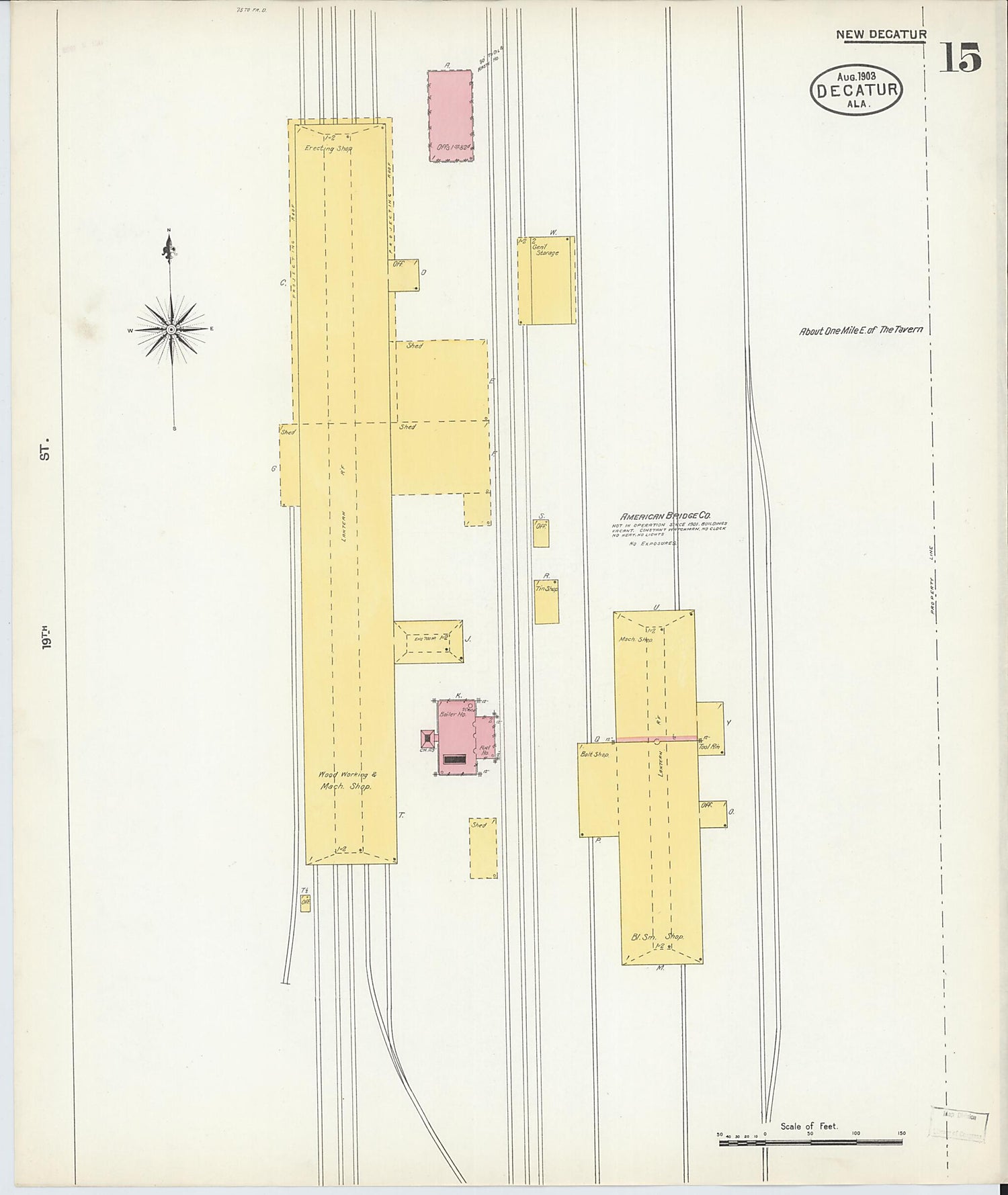 This old map of New Decatur, Morgan County, Alabama was created by Sanborn Map Company in 1903