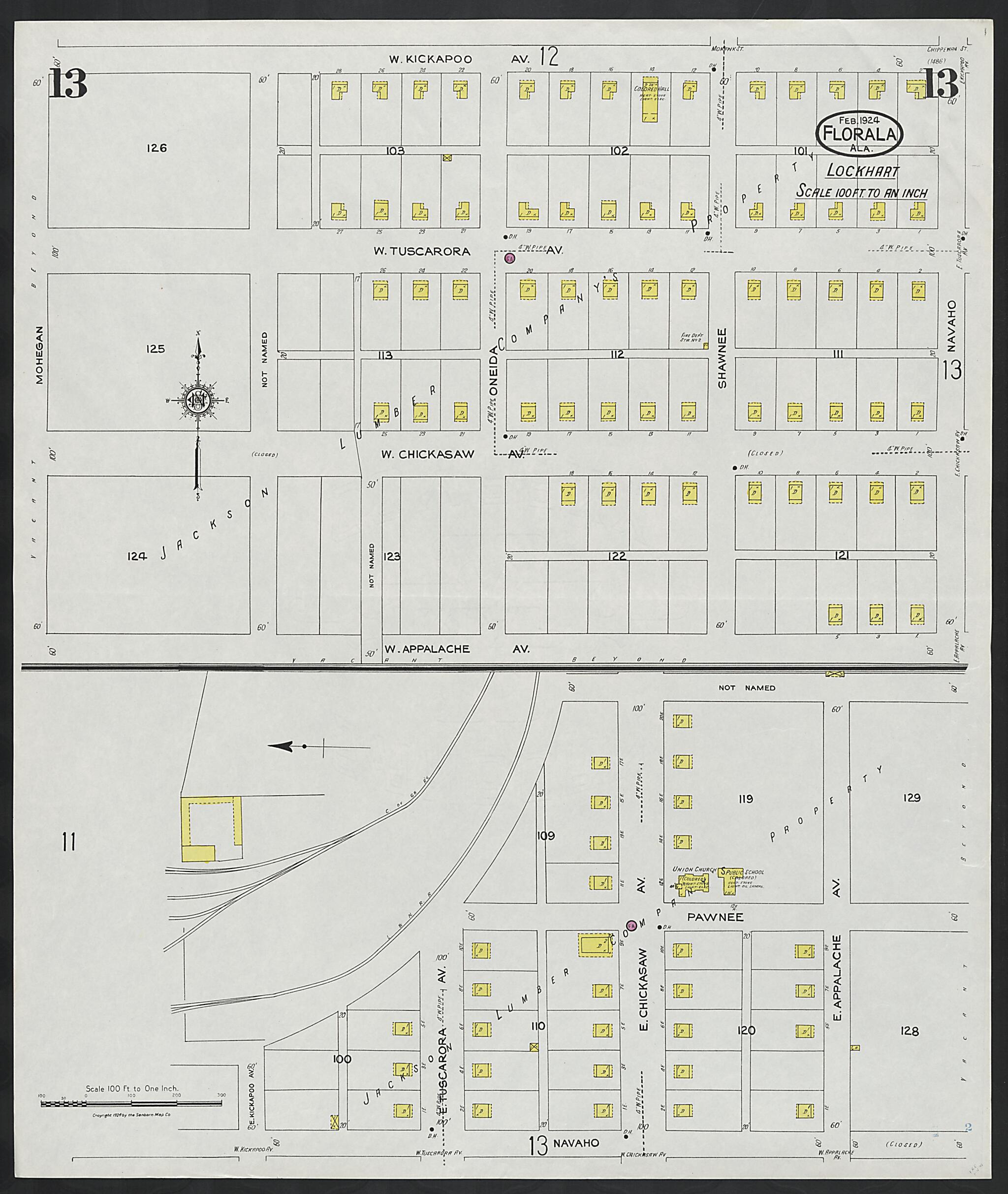 This old map of Paxton, Covington County, Florida was created by Sanborn Map Company in 1924