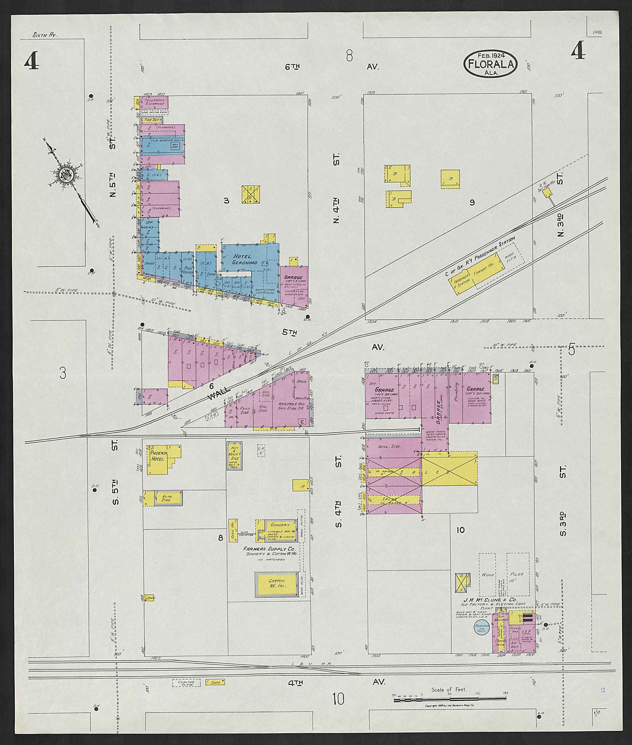 This old map of Paxton, Covington County, Florida was created by Sanborn Map Company in 1924
