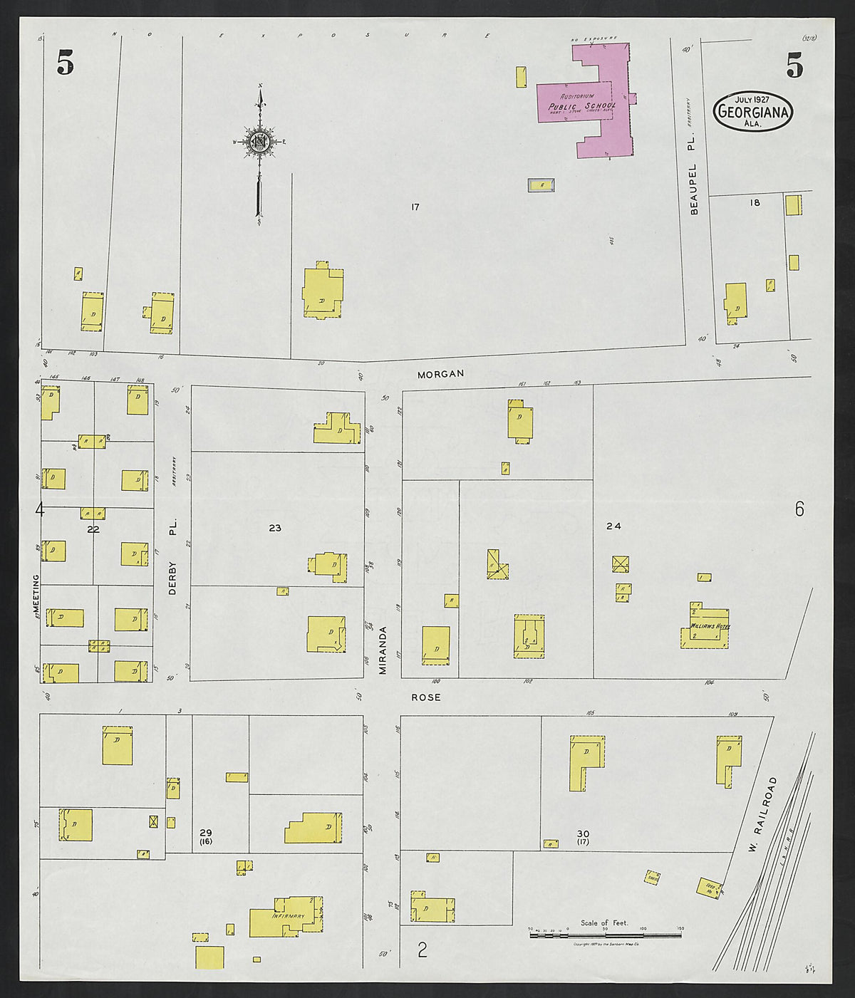 Georgiana, Butler County, Alabama 1927 (Sheet 5 of 6) by Relic Map Company
