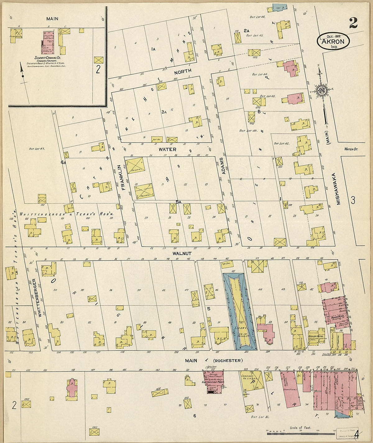 Akron, Fulton County, Indiana 1912 (Sheet 2 of 4) by Relic Map Company