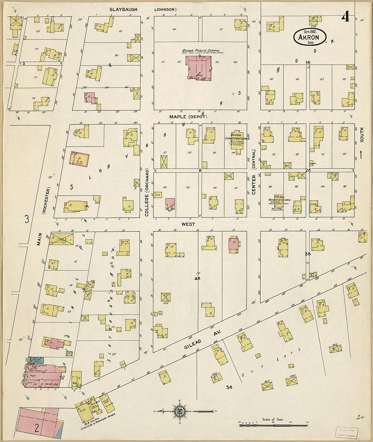 Akron, Fulton County, Indiana 1912 (Sheet 4 of 4) by Relic Map Company
