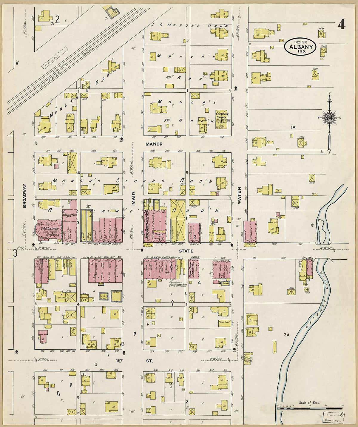 Albany, Delaware County, Indiana 1910 (Sheet 4 of 5) by Relic Map Company