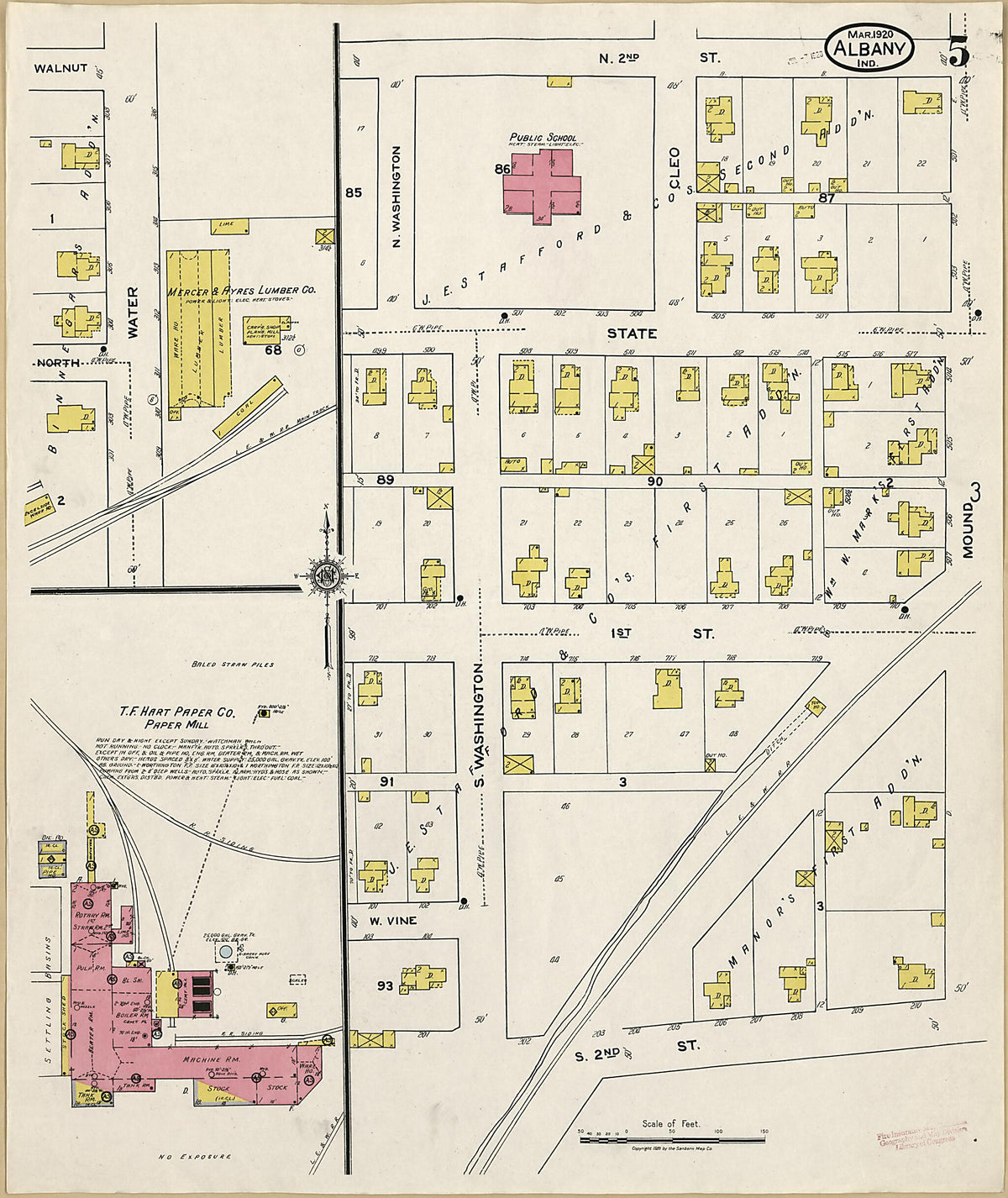 Albany, Delaware County, Indiana 1920 (Sheet 5 of 5) by Relic Map Company