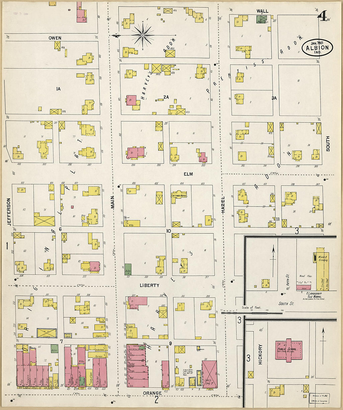Albion, Noble County, Indiana 1901 (Sheet 4 of 4) by Relic Map Company