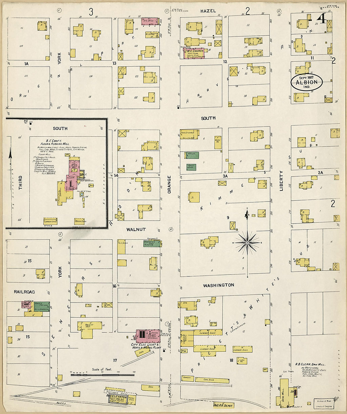 Albion, Noble County, Indiana 1907 (Sheet 4 of 4) by Relic Map Company