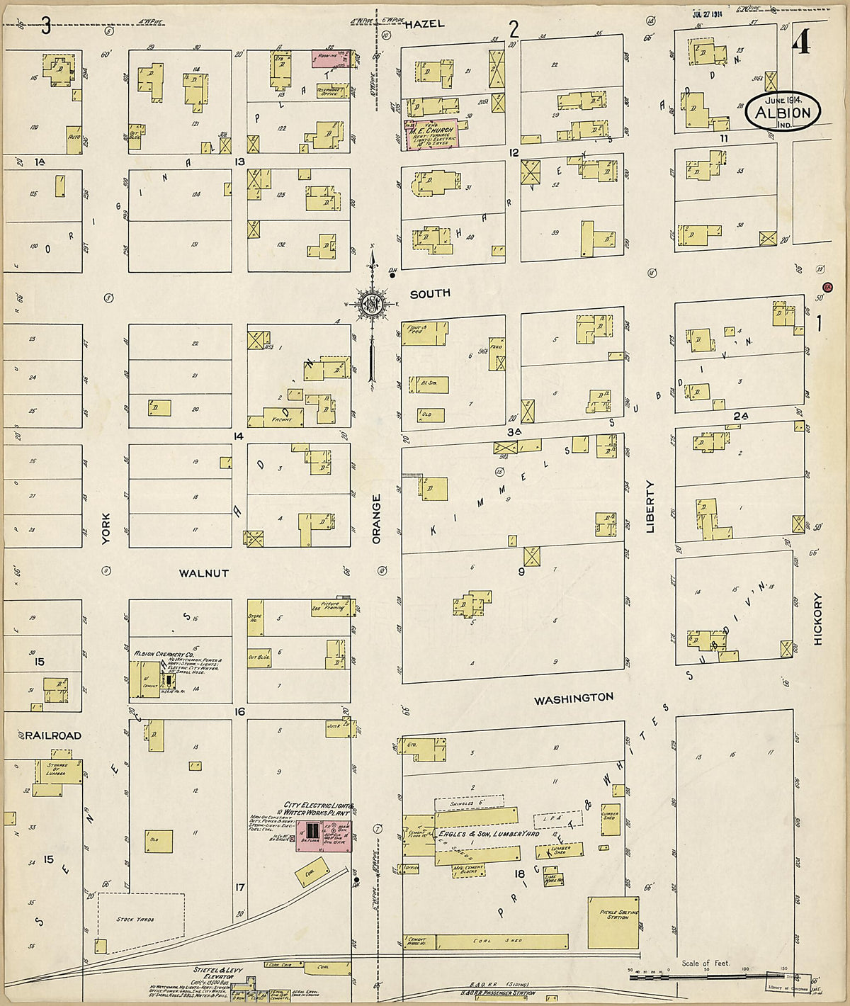 Albion, Noble County, Indiana 1914 (Sheet 4 of 4) by Relic Map Company
