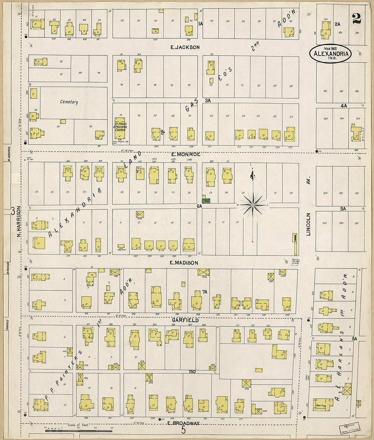 Alexandria, Madison County, Indiana 1902 (Sheet 2 of 13) by Relic Map Company