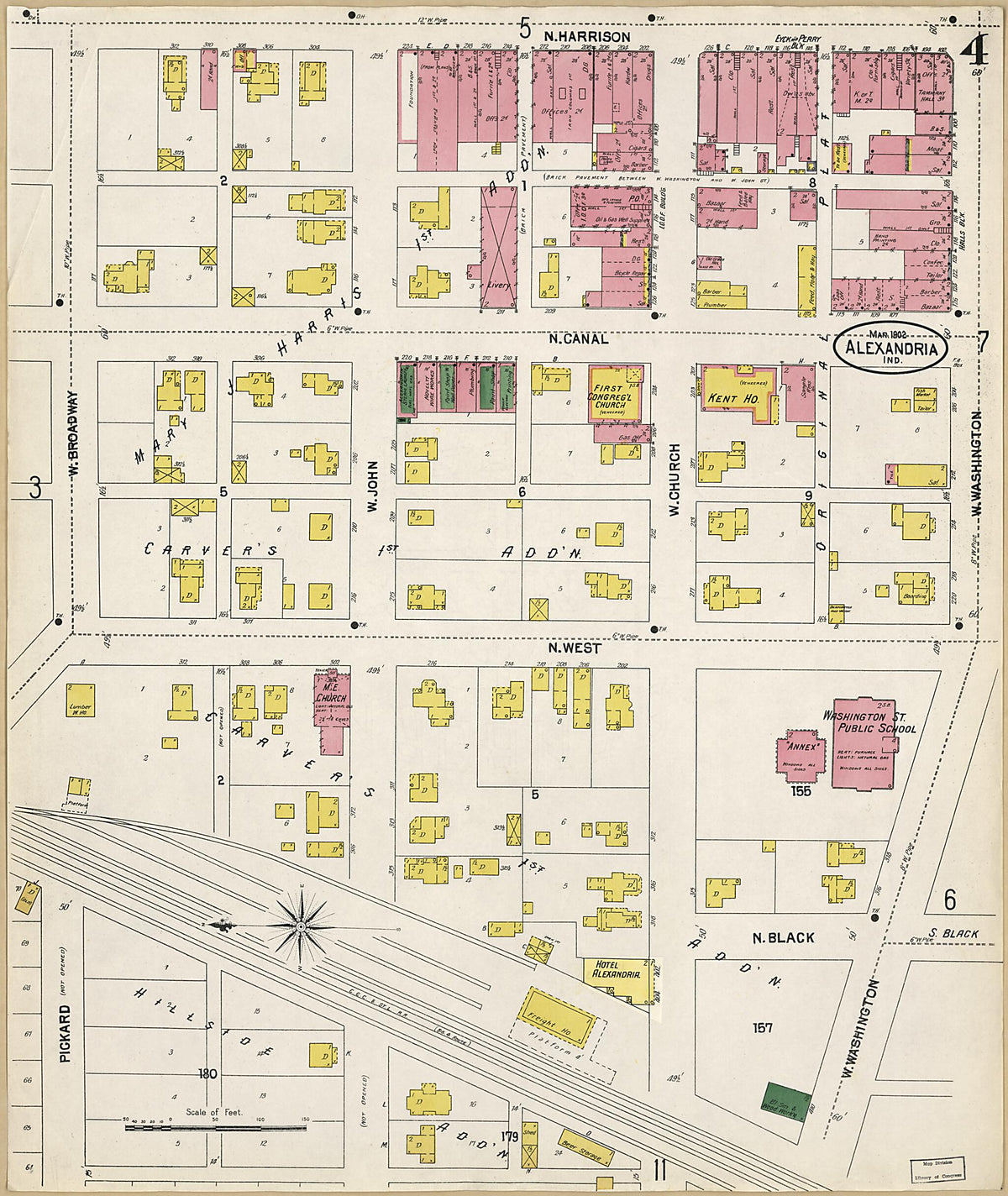 Alexandria, Madison County, Indiana 1902 (Sheet 4 of 13) by Relic Map Company