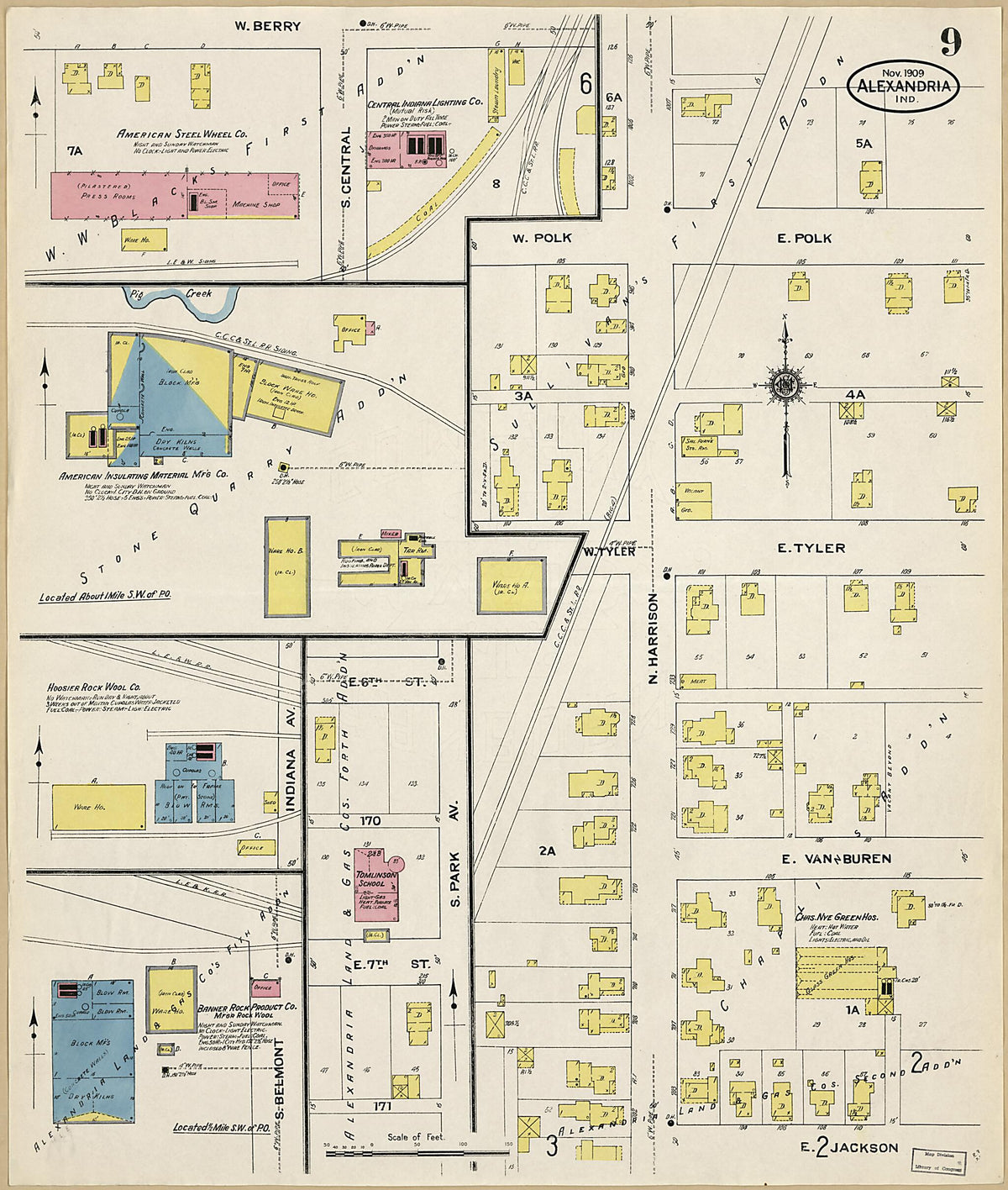 Alexandria, Madison County, Indiana 1909 (Sheet 9 of 13) by Relic Map Company