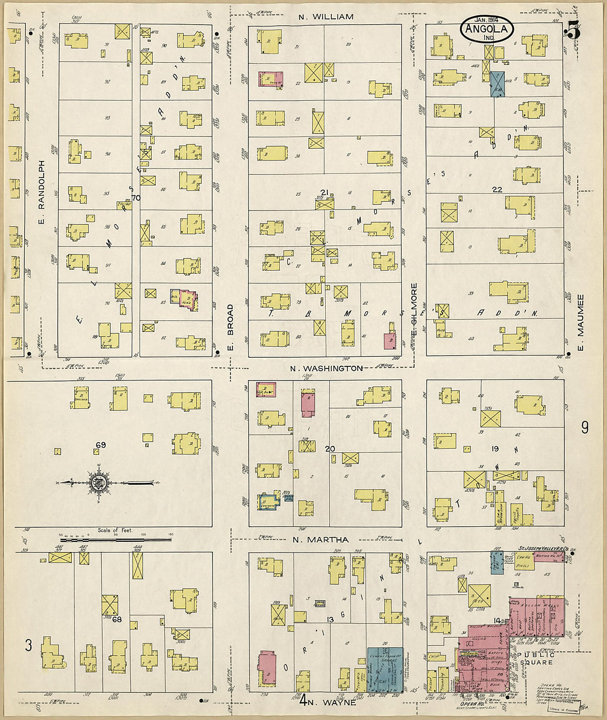 Angola, Steuben County, Indiana 1914 (Sheet 5 of 11) by Relic Map Company