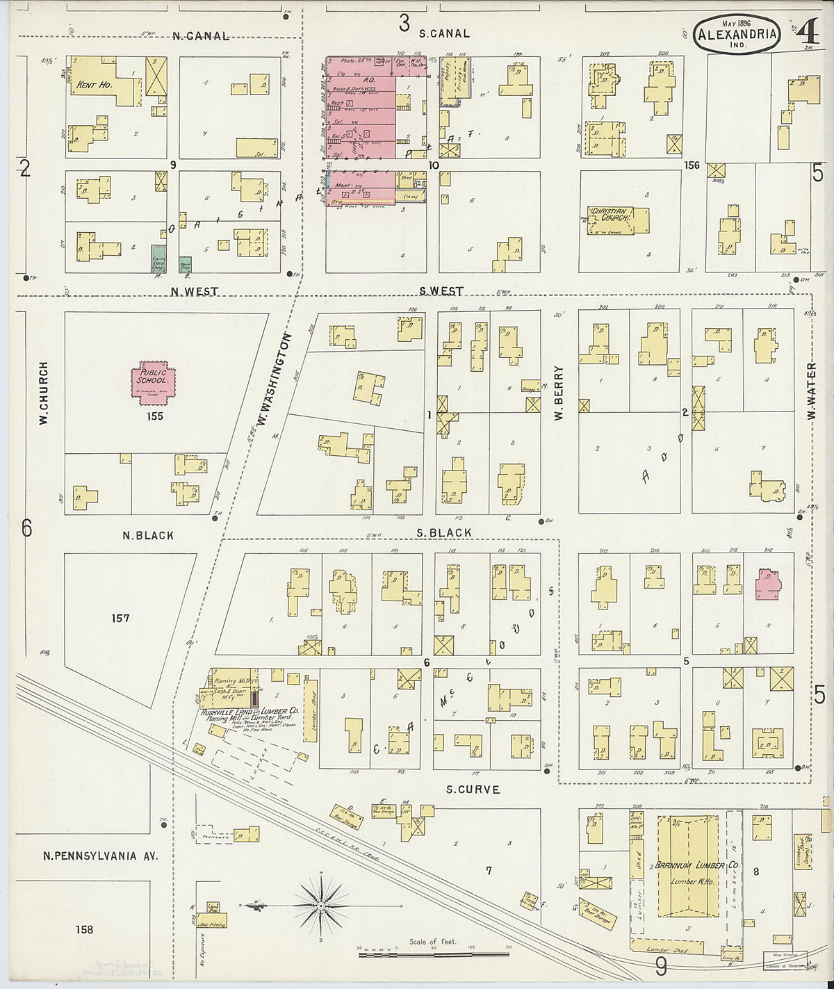 Alexandria, Madison County, Indiana 1896 (Sheet 4 of 10) by Relic Map Company