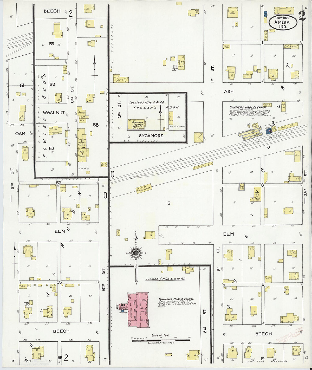 Ambia, Benton County, Indiana 1921 (Sheet 2) by Relic Map Company