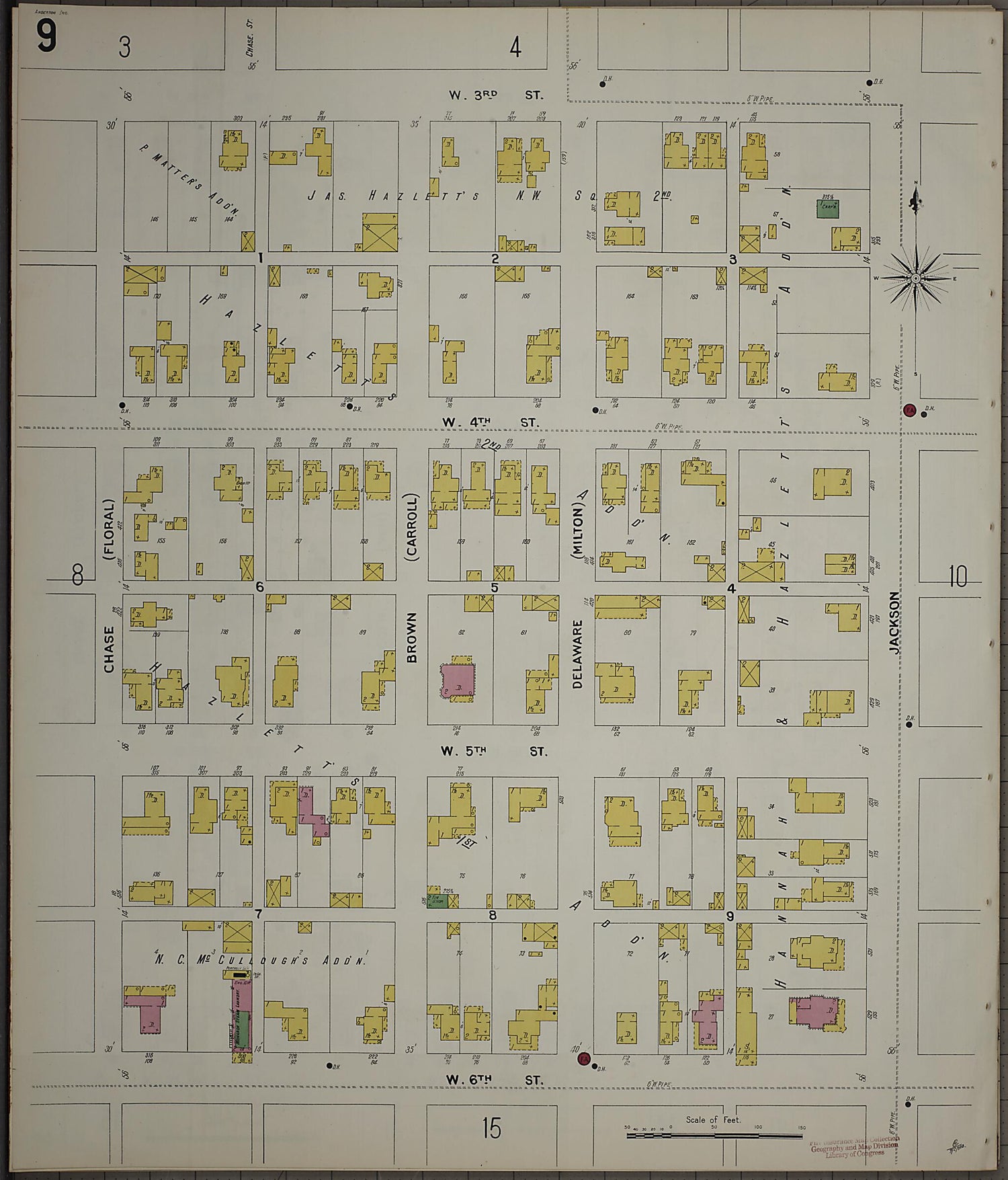 This old map of Anderson, Madison County, Indiana was created by Sanborn Map Company in 1900