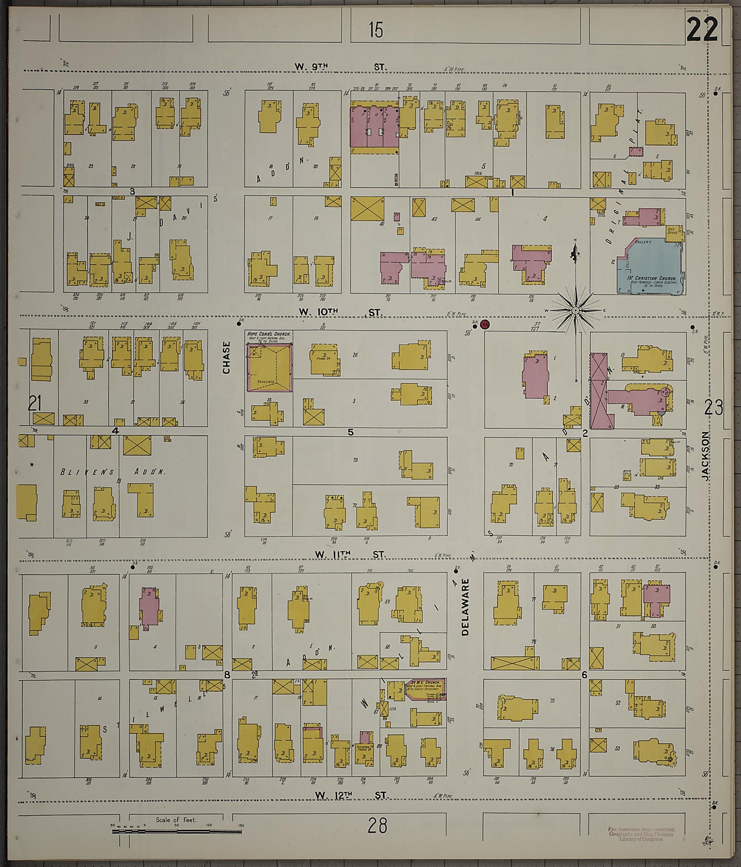 This old map of Anderson, Madison County, Indiana was created by Sanborn Map Company in 1900