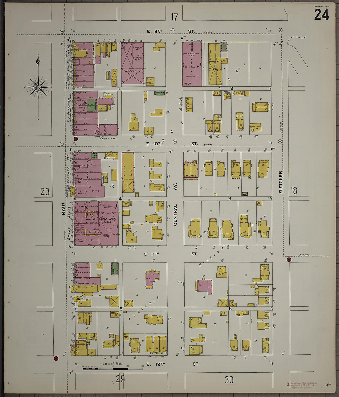 This old map of Anderson, Madison County, Indiana was created by Sanborn Map Company in 1900