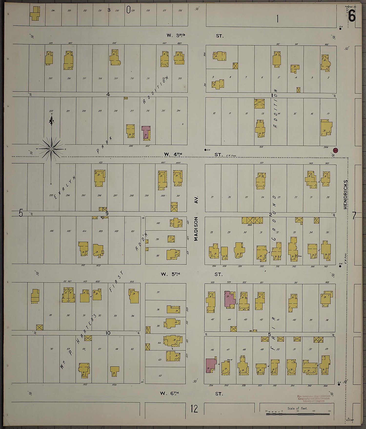 This old map of Anderson, Madison County, Indiana was created by Sanborn Map Company in 1900