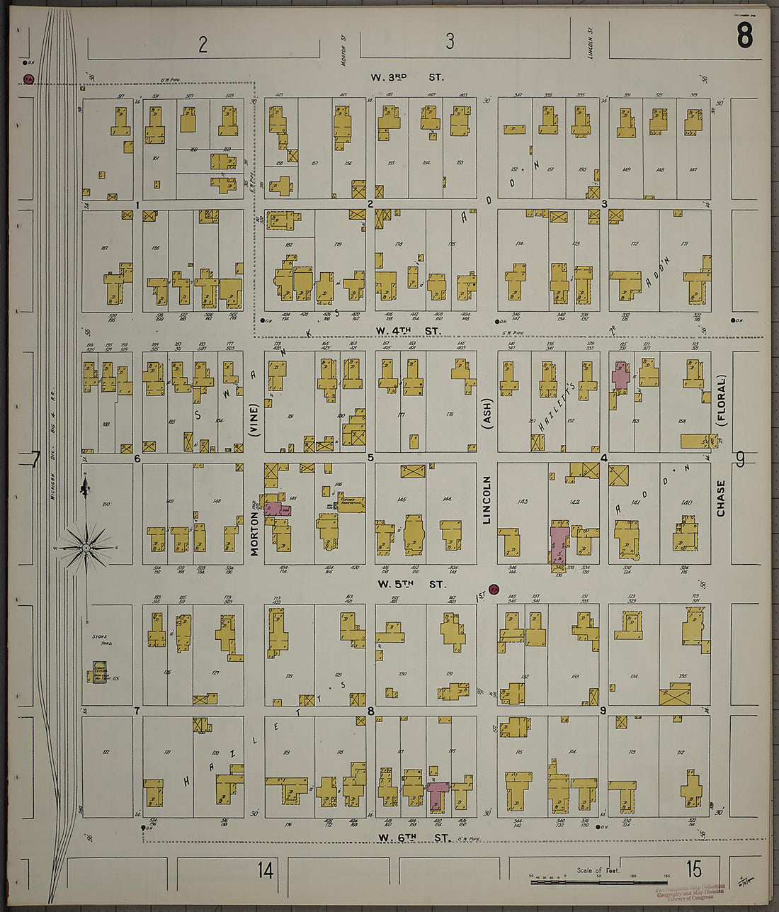 This old map of Anderson, Madison County, Indiana was created by Sanborn Map Company in 1900