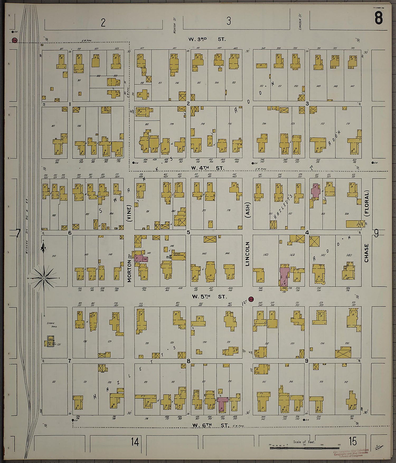 This old map of Anderson, Madison County, Indiana was created by Sanborn Map Company in 1900