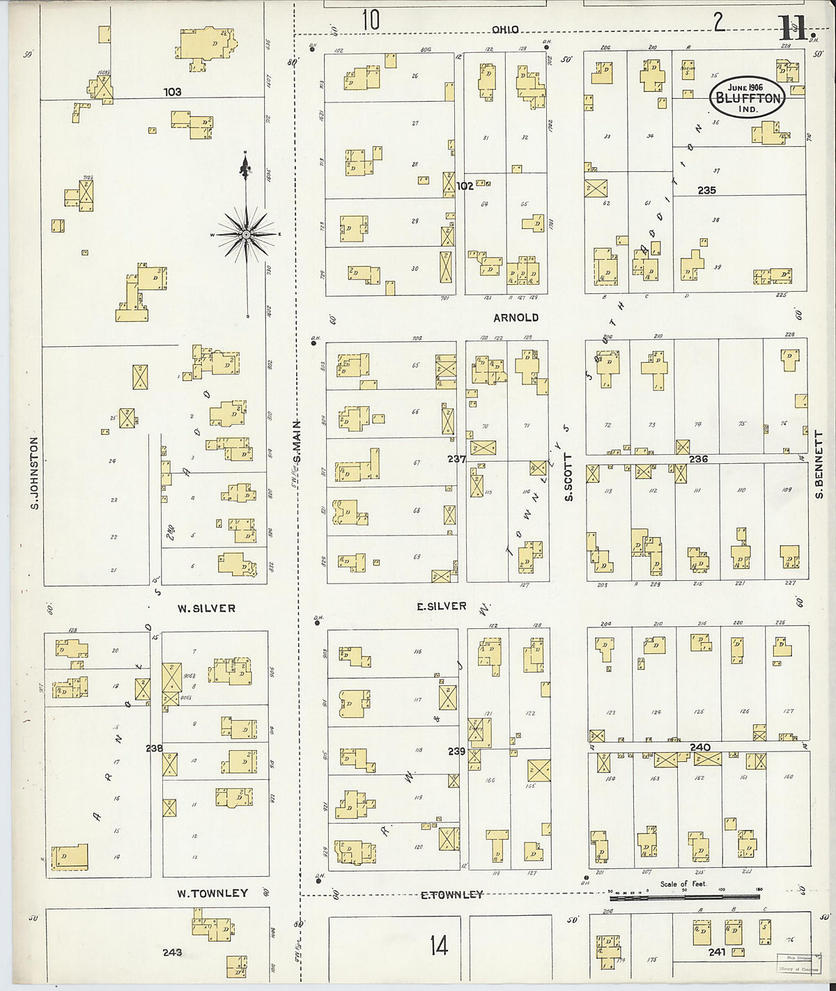 Bluffton, Wells County, Indiana 1906 (Sheet 11 of 14) by Relic Map Company