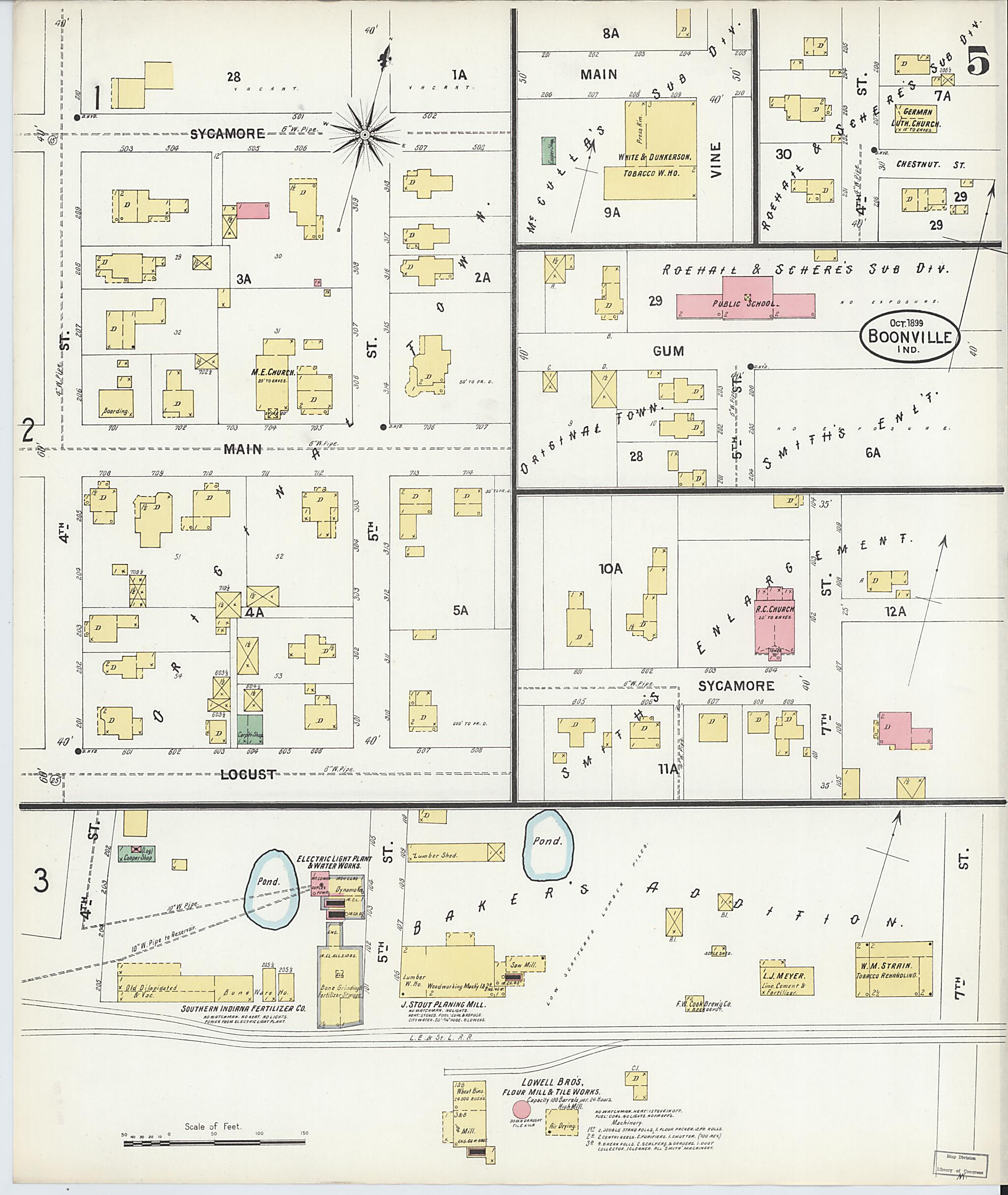 Boonville, Warrick County, Indiana 1899 (Sheet 5 of 5) by Relic Map Company