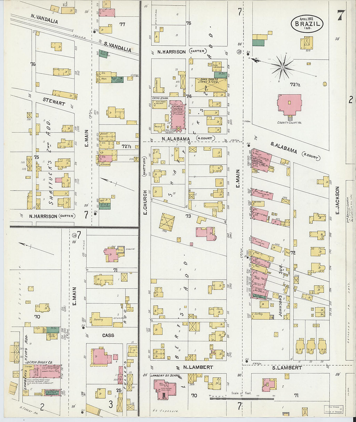 Brazil, Clay County, Indiana 1902 (Sheet 7 of 8) by Relic Map Company