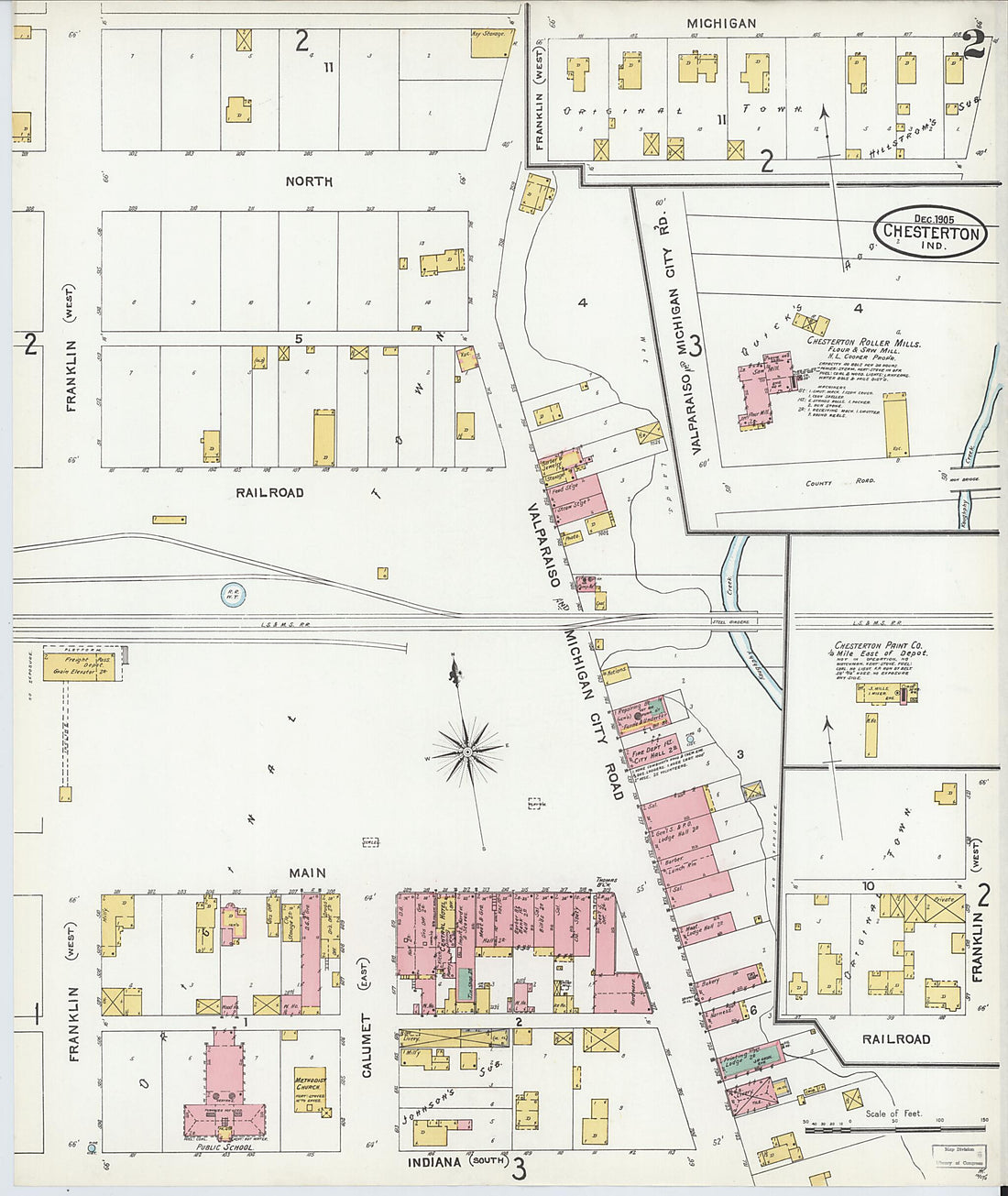 This old map of Porter, Porter County, Indiana was created by Sanborn Map Company in 1905