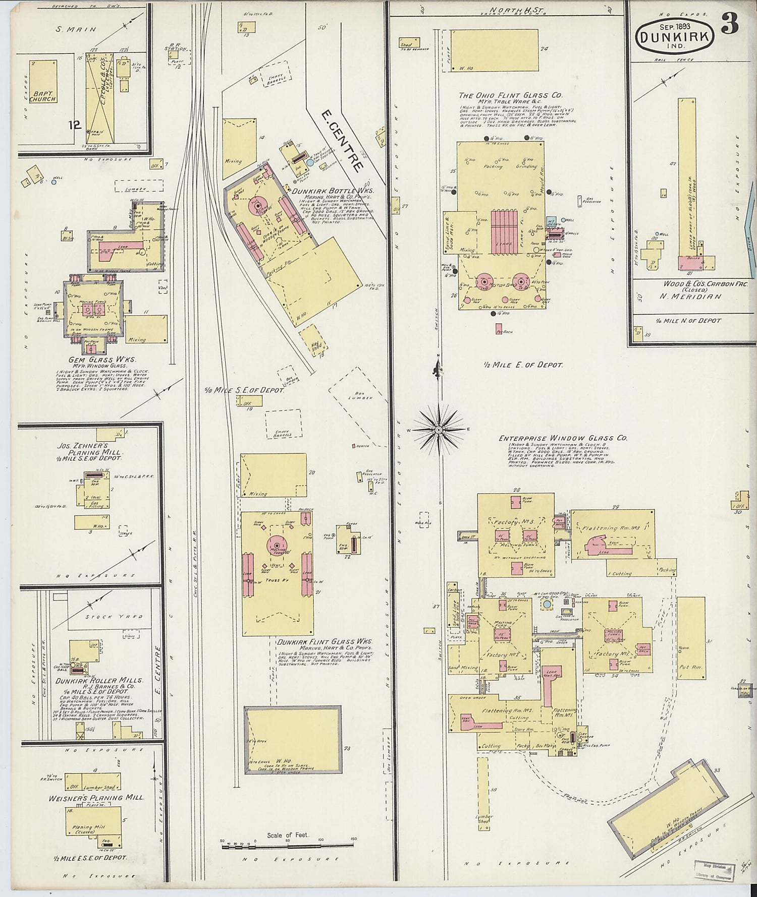 This old map of Jay, Indiana was created by Sanborn Map Company in 1893