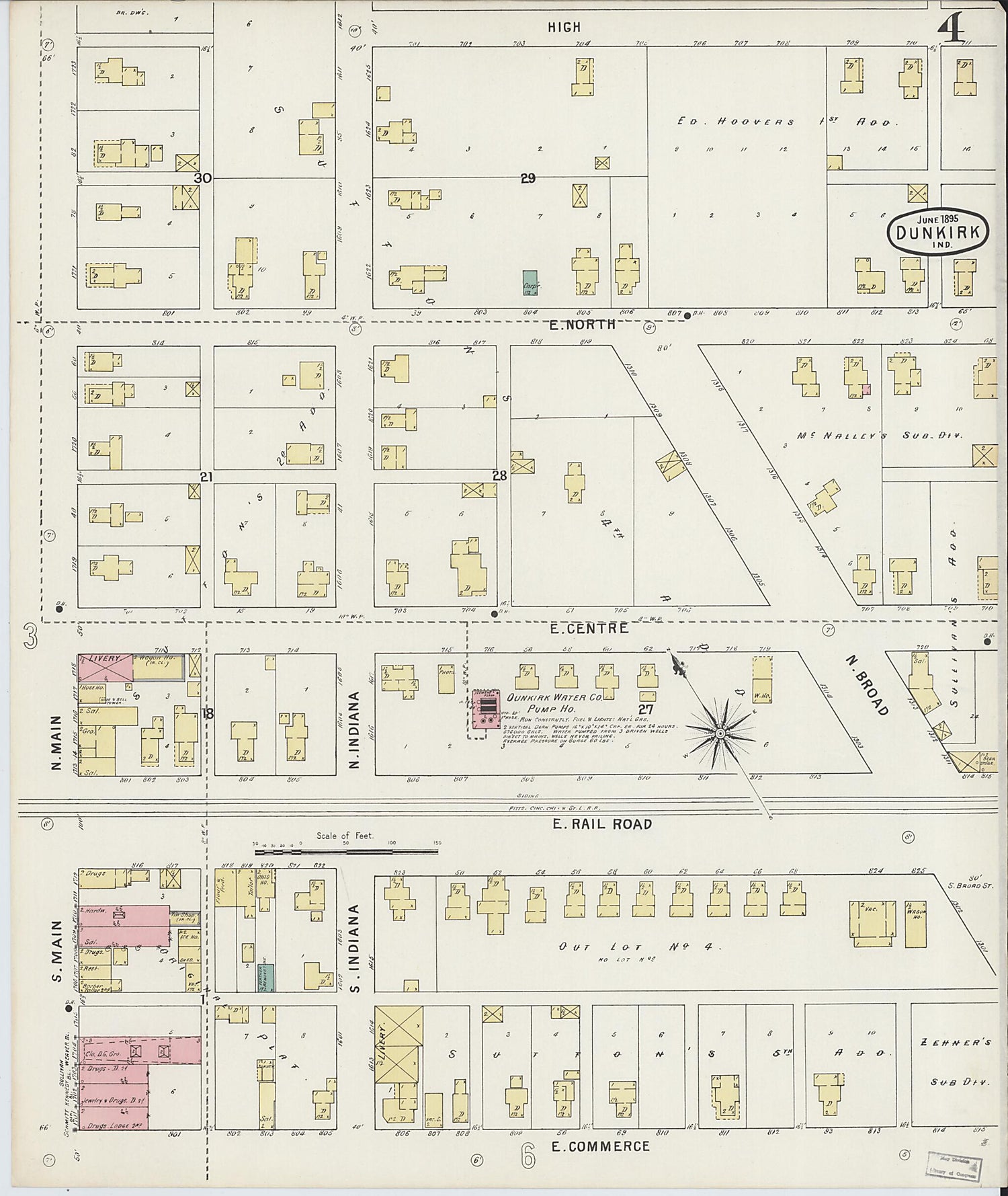 This old map of Jay, Indiana was created by Sanborn Map Company in 1895