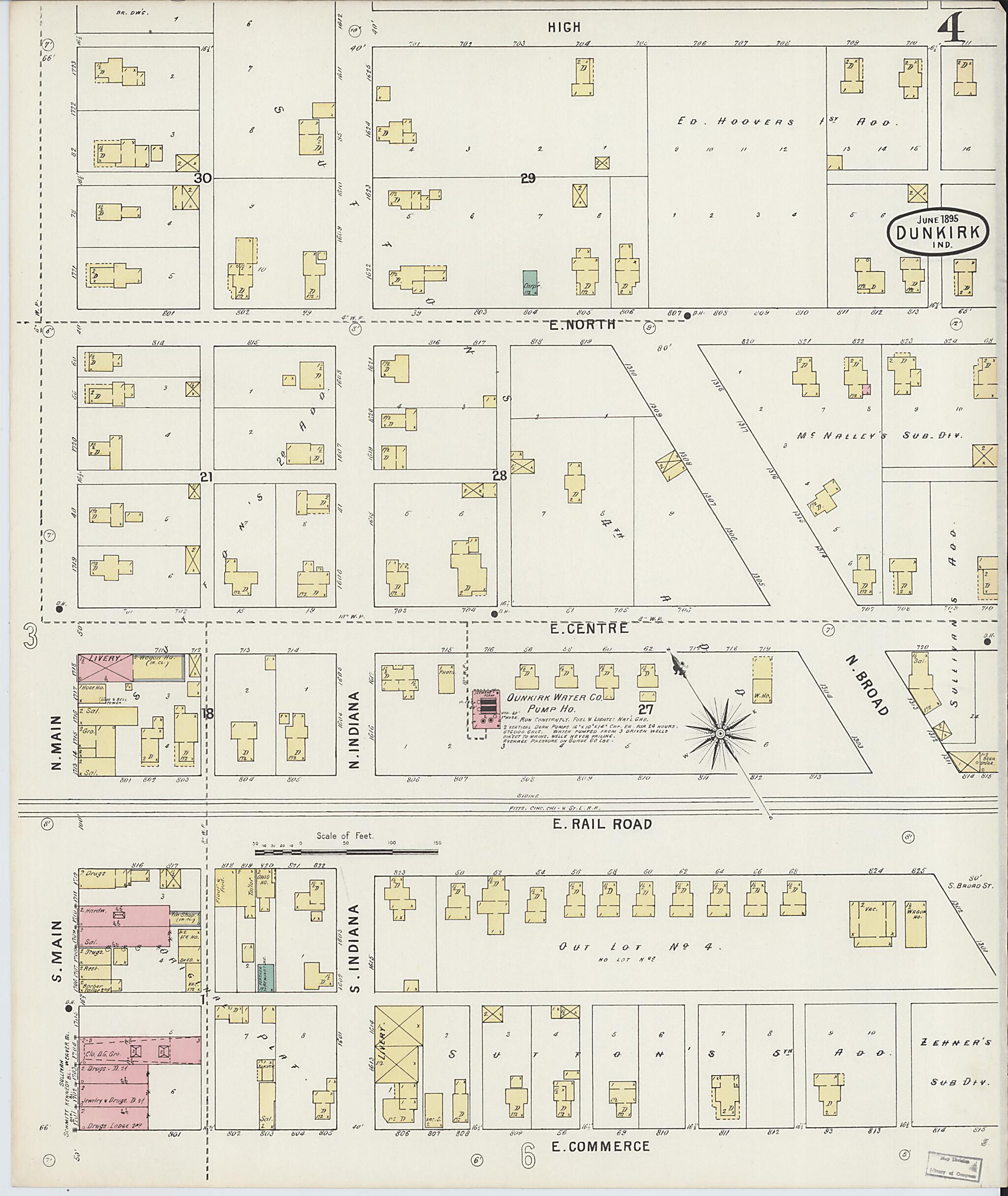 This old map of Jay, Indiana was created by Sanborn Map Company in 1895