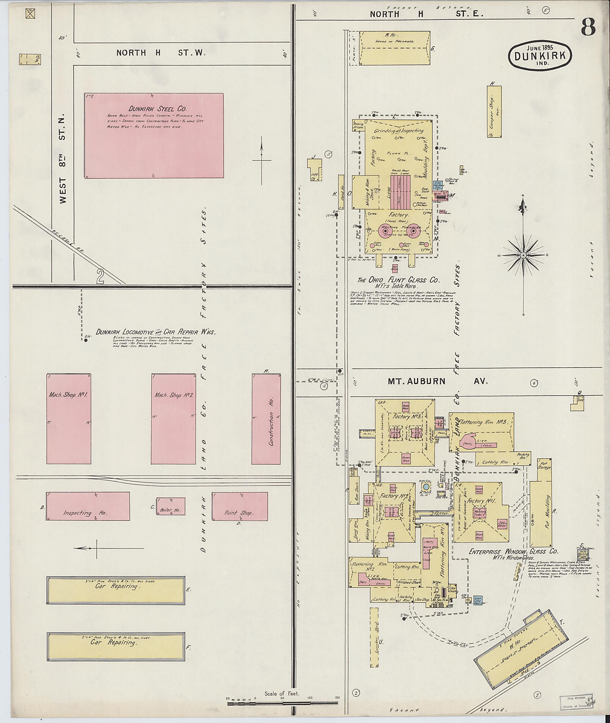 This old map of Jay, Indiana was created by Sanborn Map Company in 1895