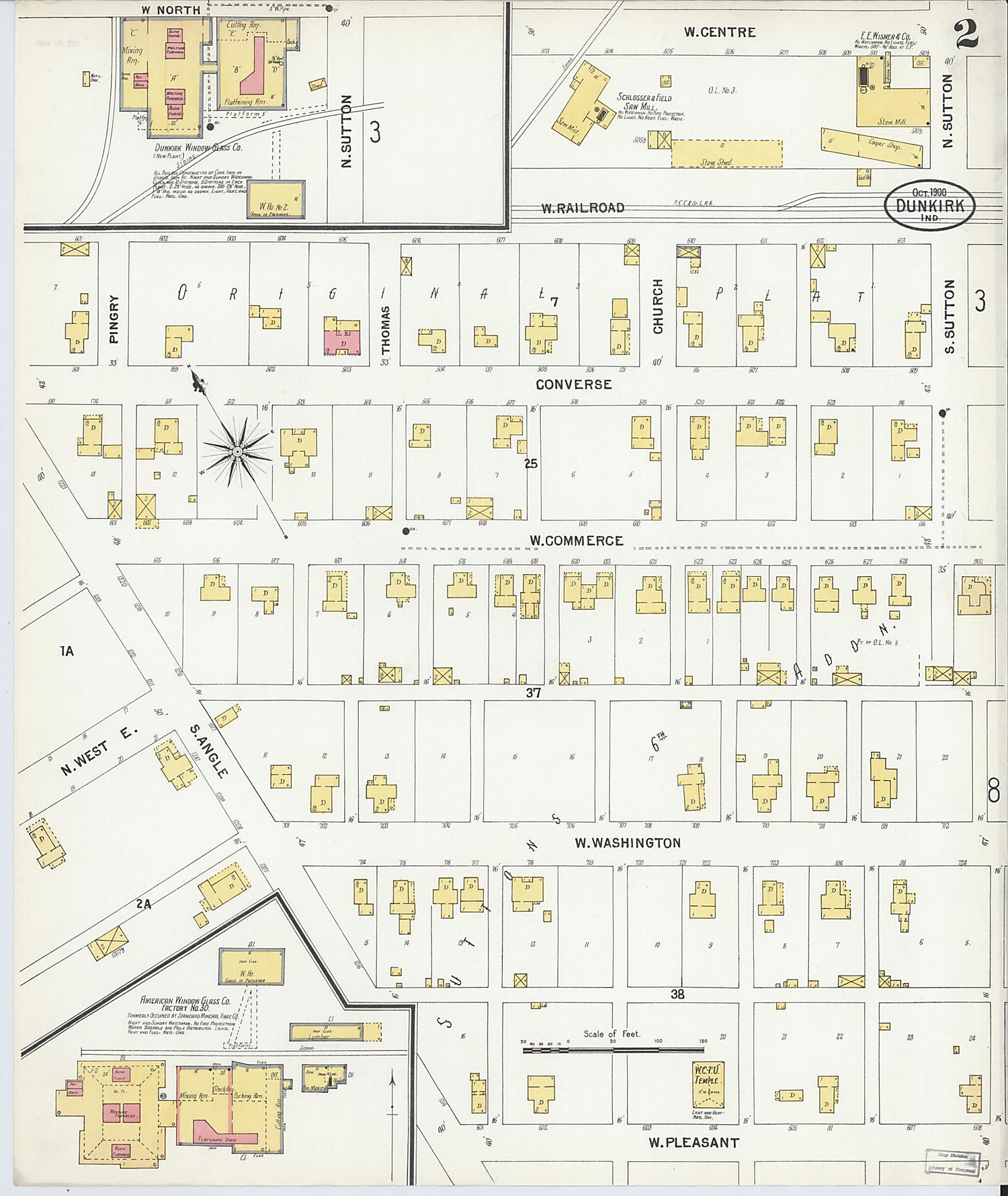 This old map of Jay, Indiana was created by Sanborn Map Company in 1900