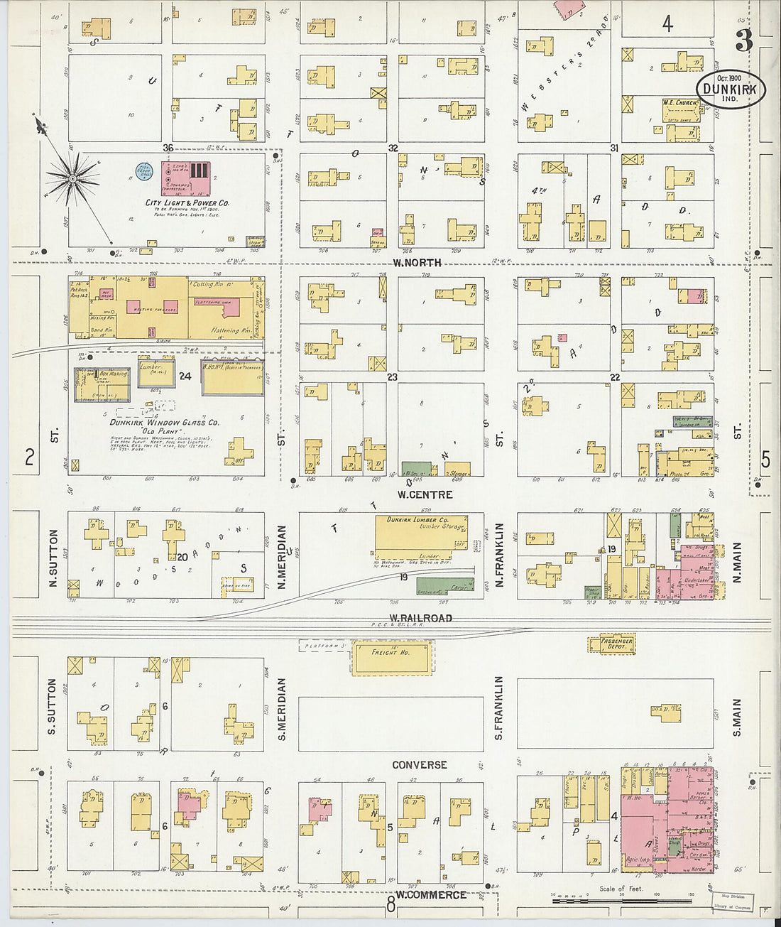 This old map of Jay, Indiana was created by Sanborn Map Company in 1900