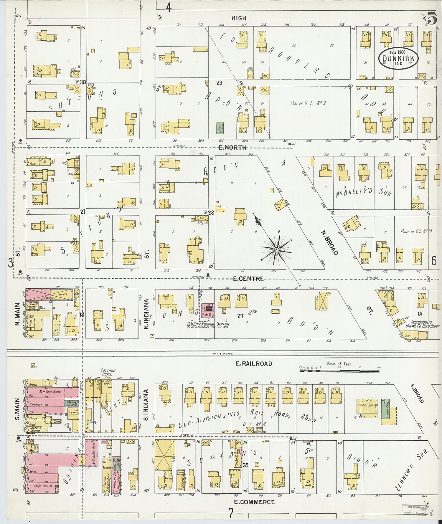 This old map of Jay, Indiana was created by Sanborn Map Company in 1900