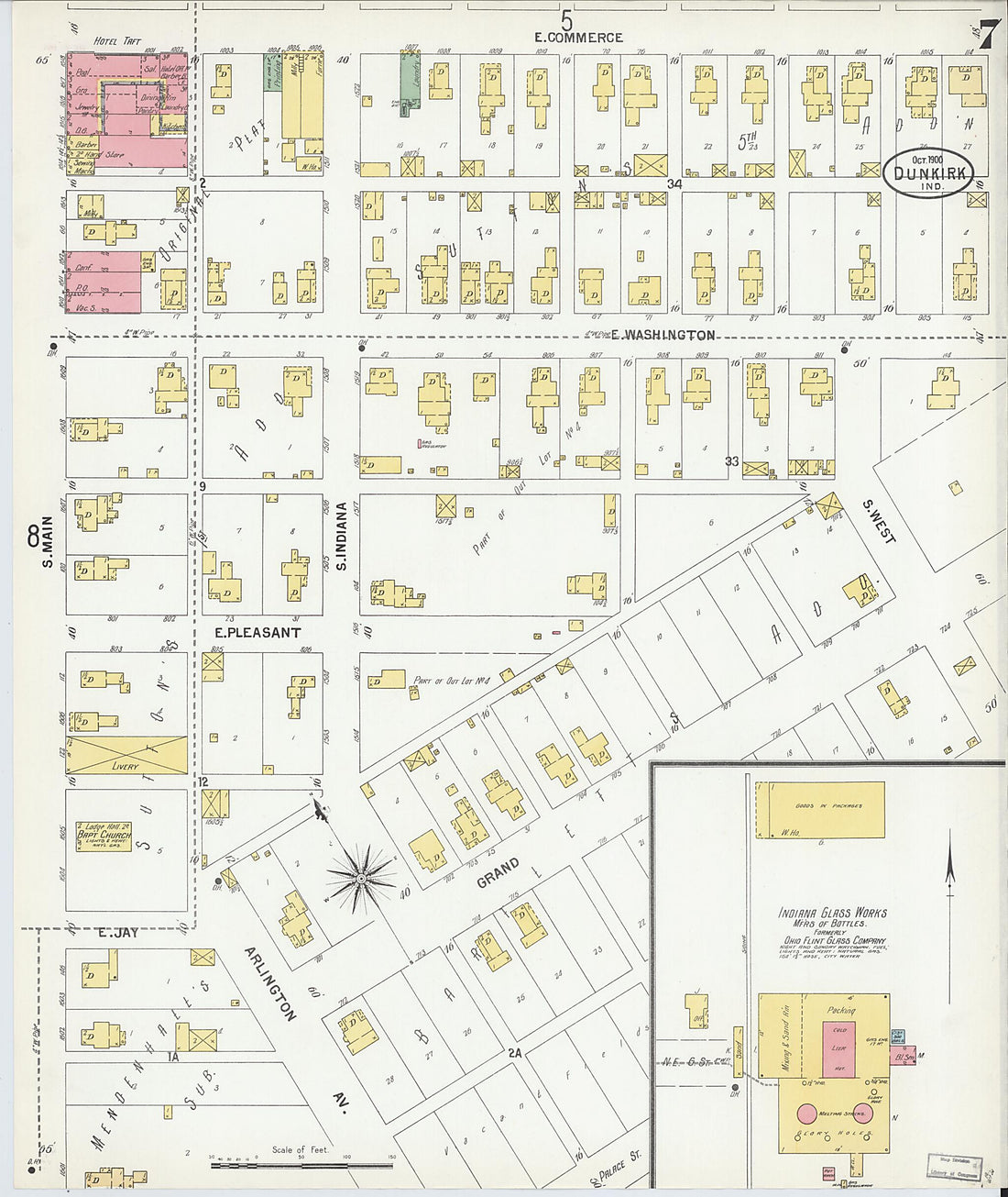 This old map of Jay, Indiana was created by Sanborn Map Company in 1900