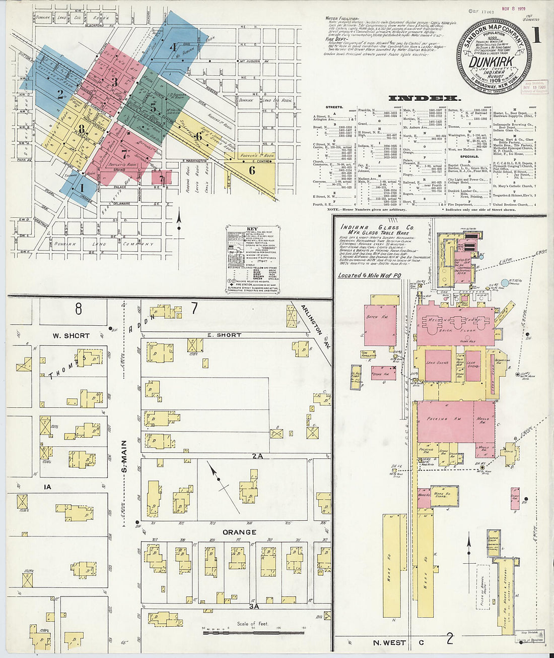 This old map of Jay, Indiana was created by Sanborn Map Company in 1909